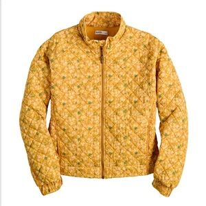 Sonoma Yellow Floral Quilted Jacket